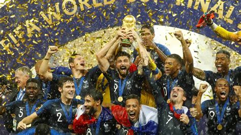 Équipe de France célébrant la victoire de la Coupe du Monde 2018