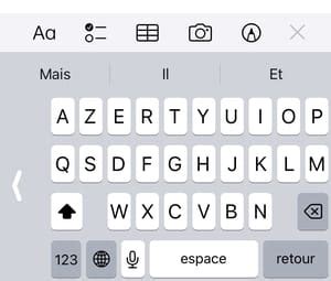 Accents sur clavier iPhone