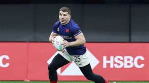 Antoine Dupont avec l'équipe de France de rugby à 7