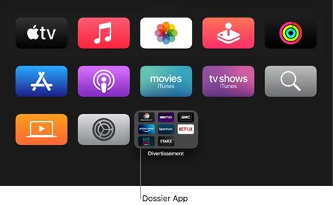 Applications TV sur Apple TV