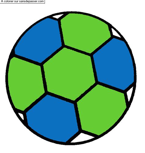 Ballon de foot colorié