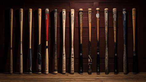 Battes de baseball de différentes marques