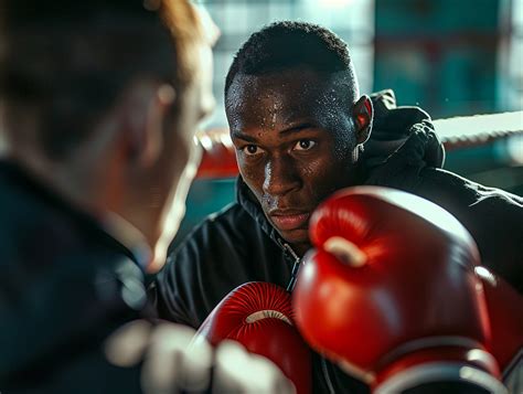 Boxeurs en plein combat