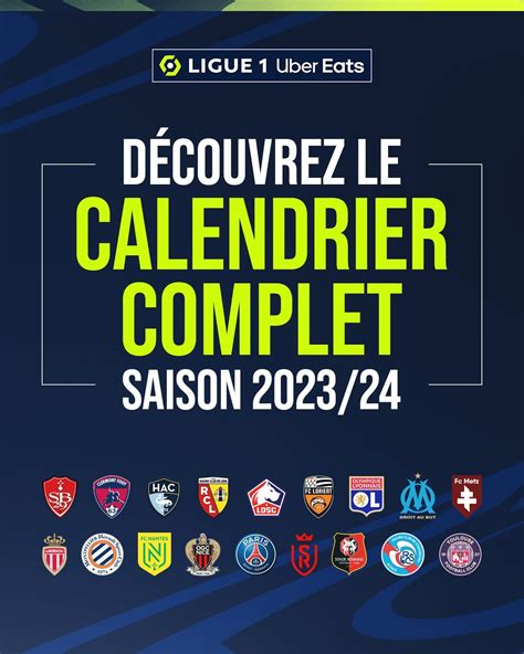 Calendrier Ligue 1