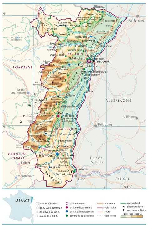 Carte de l'Alsace
