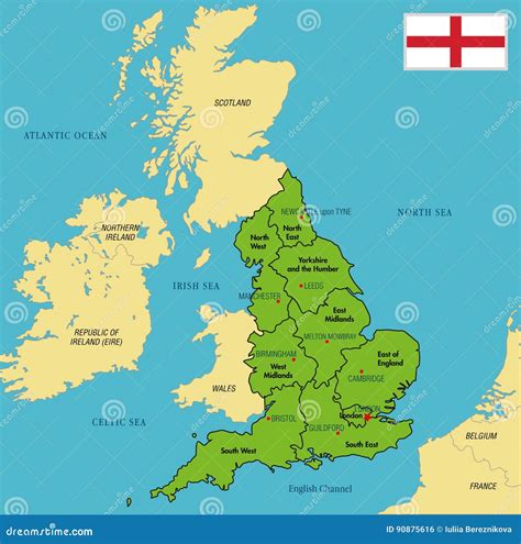 Carte de l'Angleterre