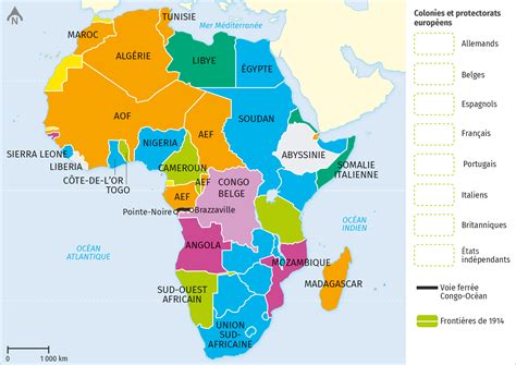 Carte de l'esclavage dans les colonies françaises