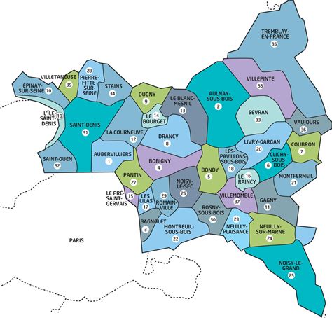 Carte de la Seine-Saint-Denis