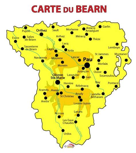 Carte du Béarn et de la Soule