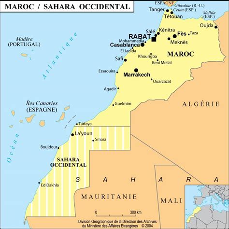 Carte du Maroc