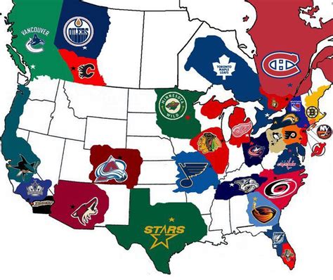 Carte interactive des équipes NHL (2025-26)