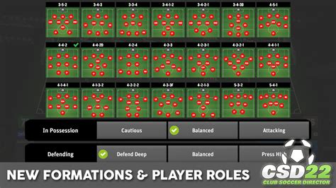 Club Soccer Director Interface