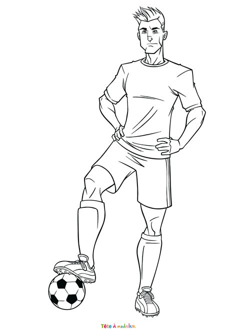 Coloriage Footballeur