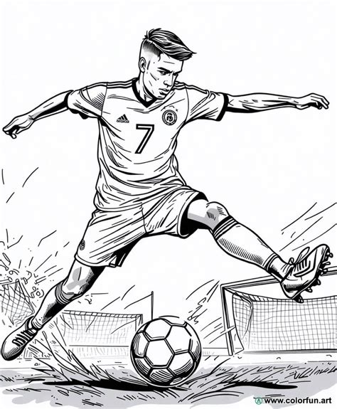 Coloriage de footballeur
