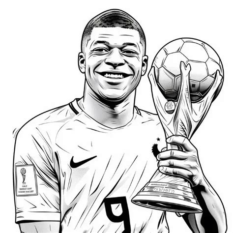 Dessin Equipe de France Mbappé
