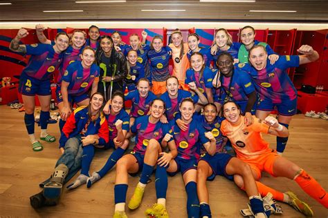 FC Barcelone Féminin célébrant une victoire