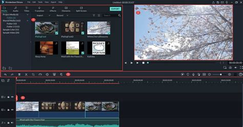 Filmora Interface