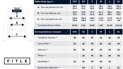 Guide des tailles CLUB-SHOP