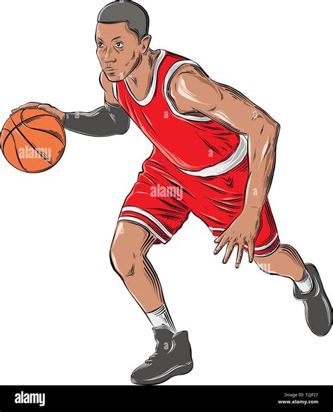 Illustration humoristique d'un basketteur