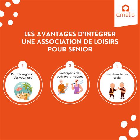 Infographie : 3 avantages d'intégrer une association de loisirs pour senior