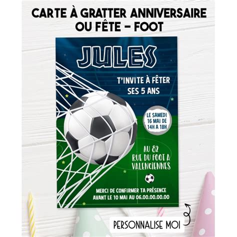 Invitation anniversaire football