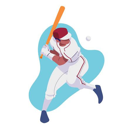 Joueur de baseball frappant une balle