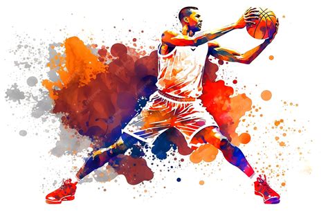 Joueur de basketball en noir et blanc