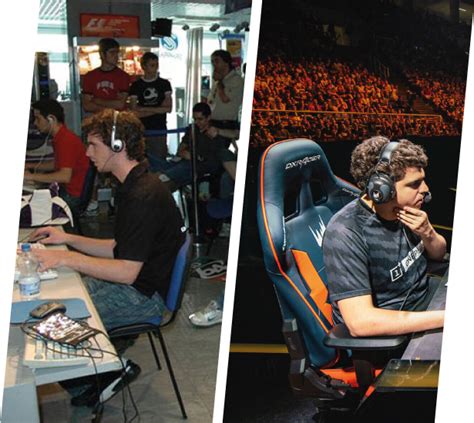 Joueur e-sport en 2005 et en 2019 sur un DXRacer