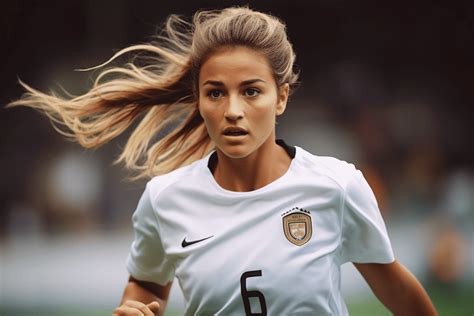 Joueuse de football féminin