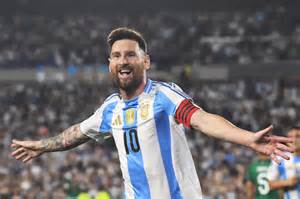 Lionel Messi dribblant