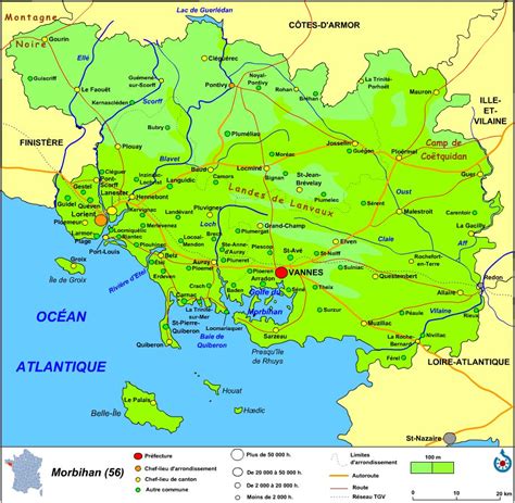 Localisation du Morbihan en France