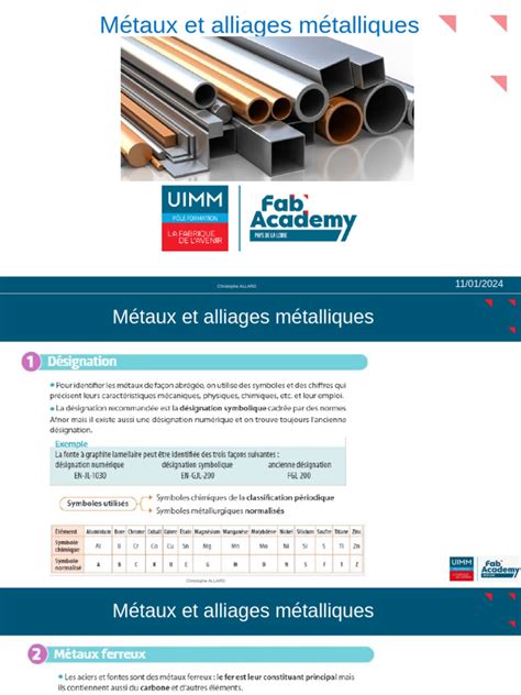 Métaux et alliages
