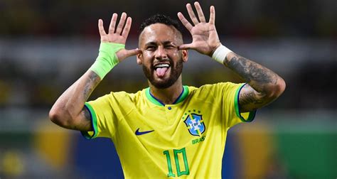 Neymar lors d'un match avec le Brésil