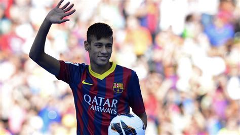 Neymar lors de sa présentation au Barça en 2013