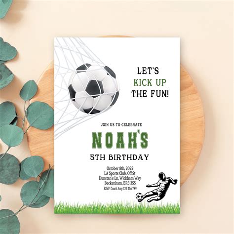 Personnalisation invitation football