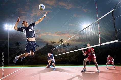 Volley-ball action