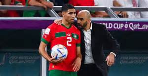 Walid Regragui et Achraf Hakimi